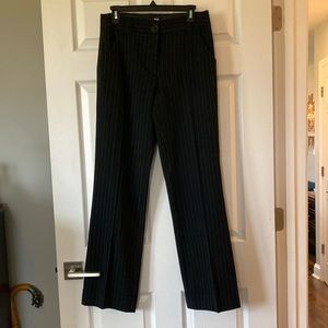 Dalia black pin stripe wide leg trousers